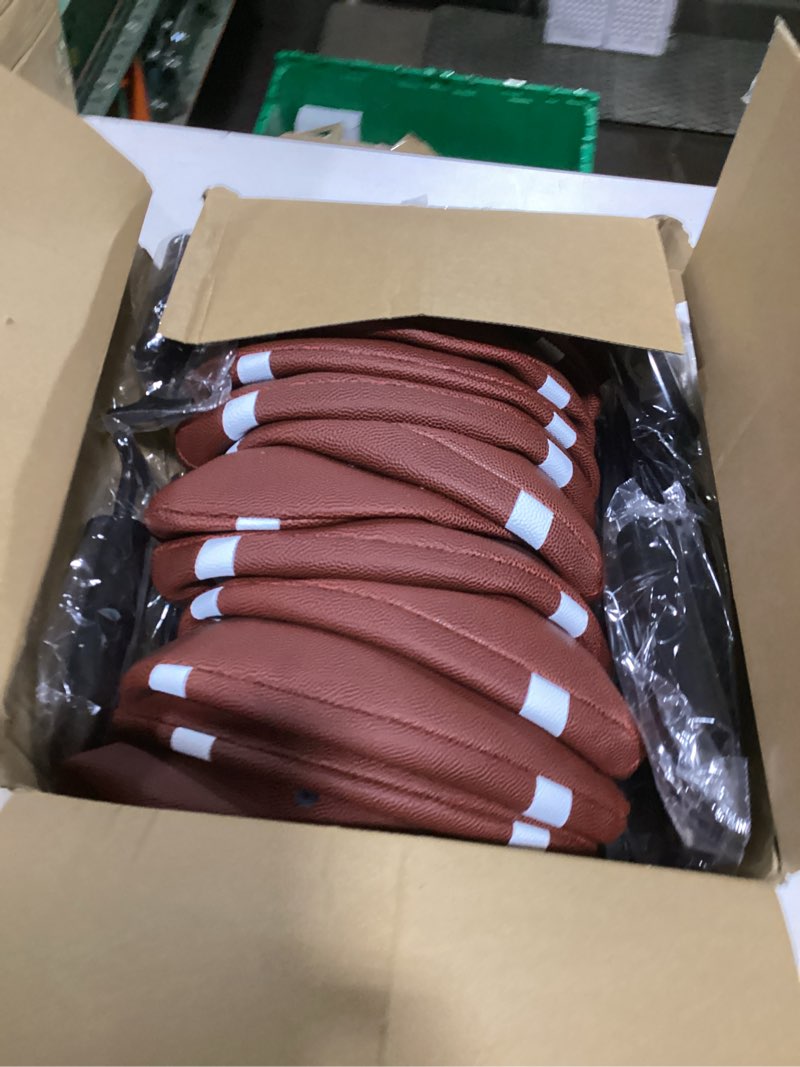 Condition photo showing Good Condition for footballs pump set leather footballs bulk and hand pump sport gifts for youth junior adult school team training practicing indoor outdoor operation christmas official size 9 24