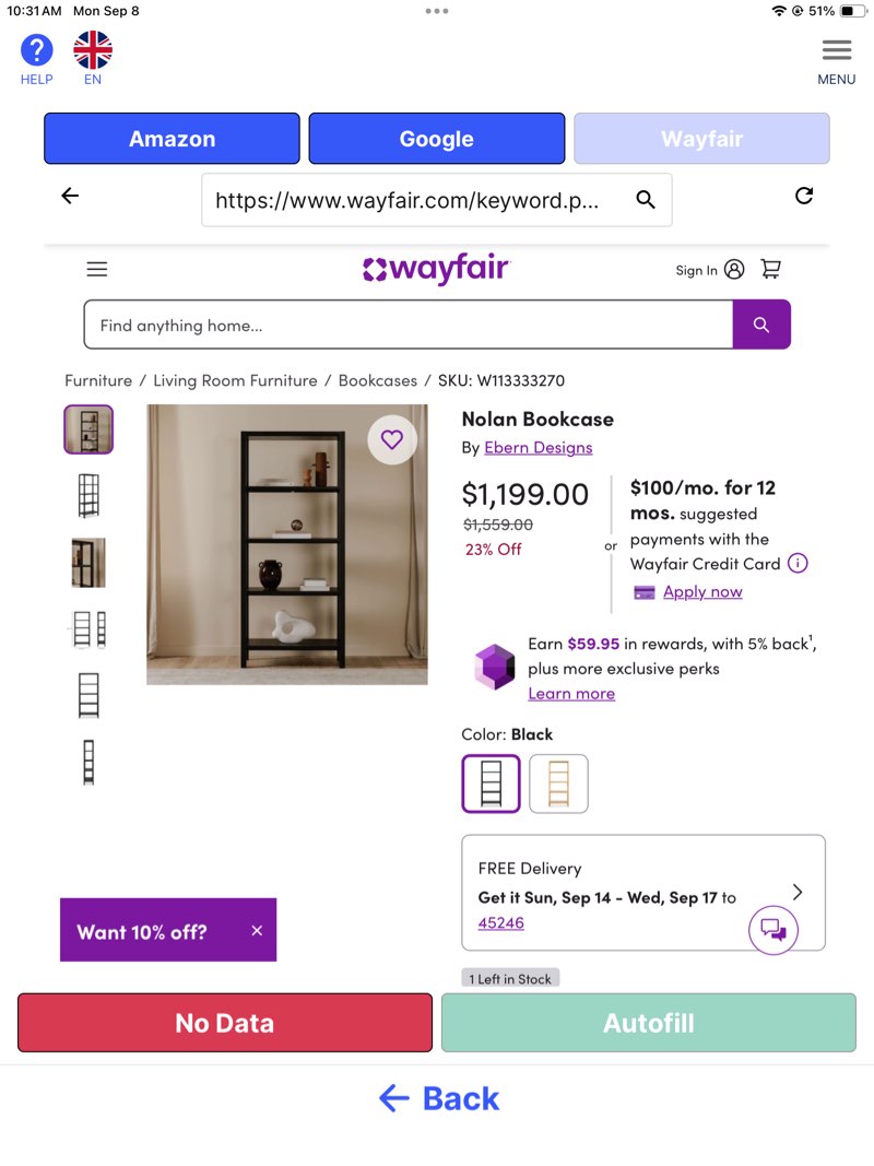Nolan bookcase