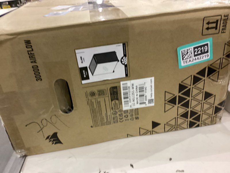 Condition photo showing New/Like New for Corsair 3000D Airflow Mid-Tower PC Case – 3-Pin Fans – Four-Slot GPU Support – Fits up to 8X 120mm Fans – High-Airflow Design – Black 3000D AIRFLOW Black