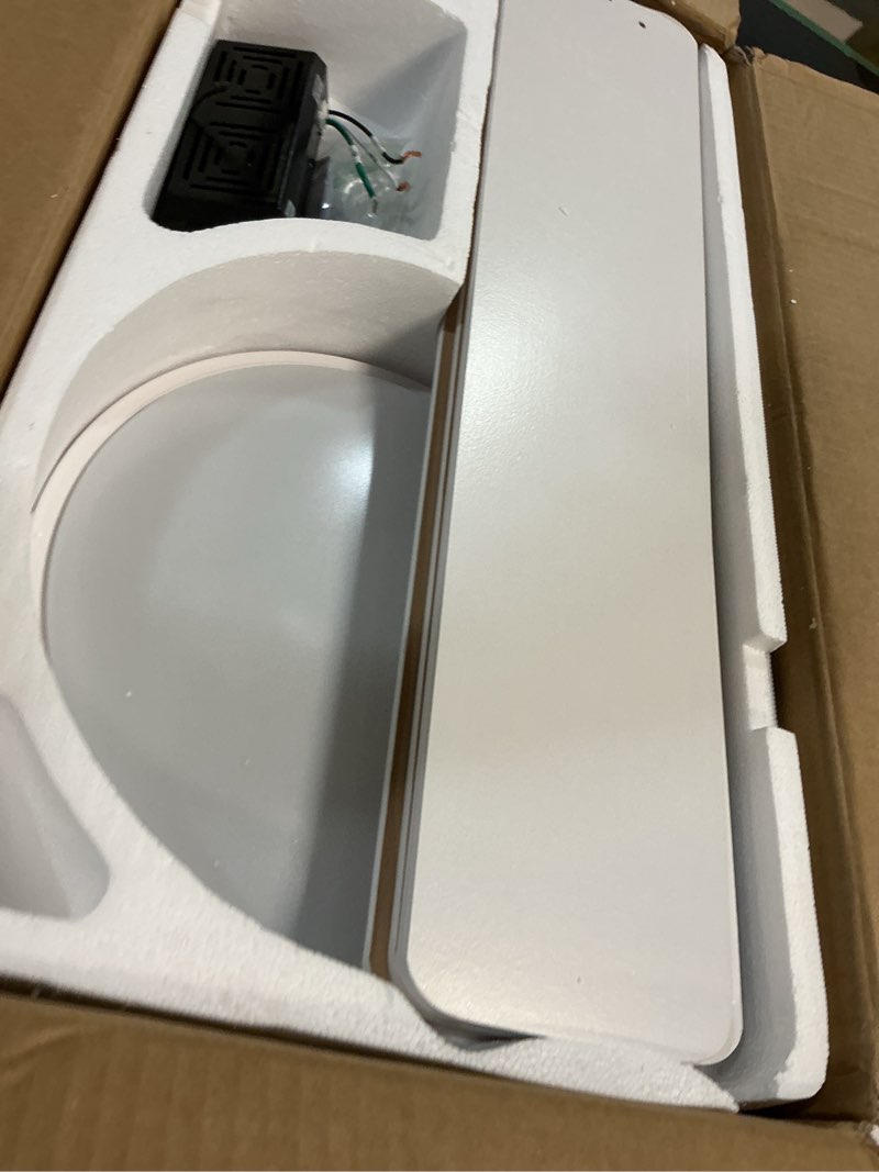 Condition photo showing Good Condition for 42 inch ceiling fans with lights and remote, flush mount white ceiling fan for bedroom living room indoor/outdoor, quiet 6 speed reversible dc motor, 3cct, dual color 5 blades, etl listed white 42inch pro