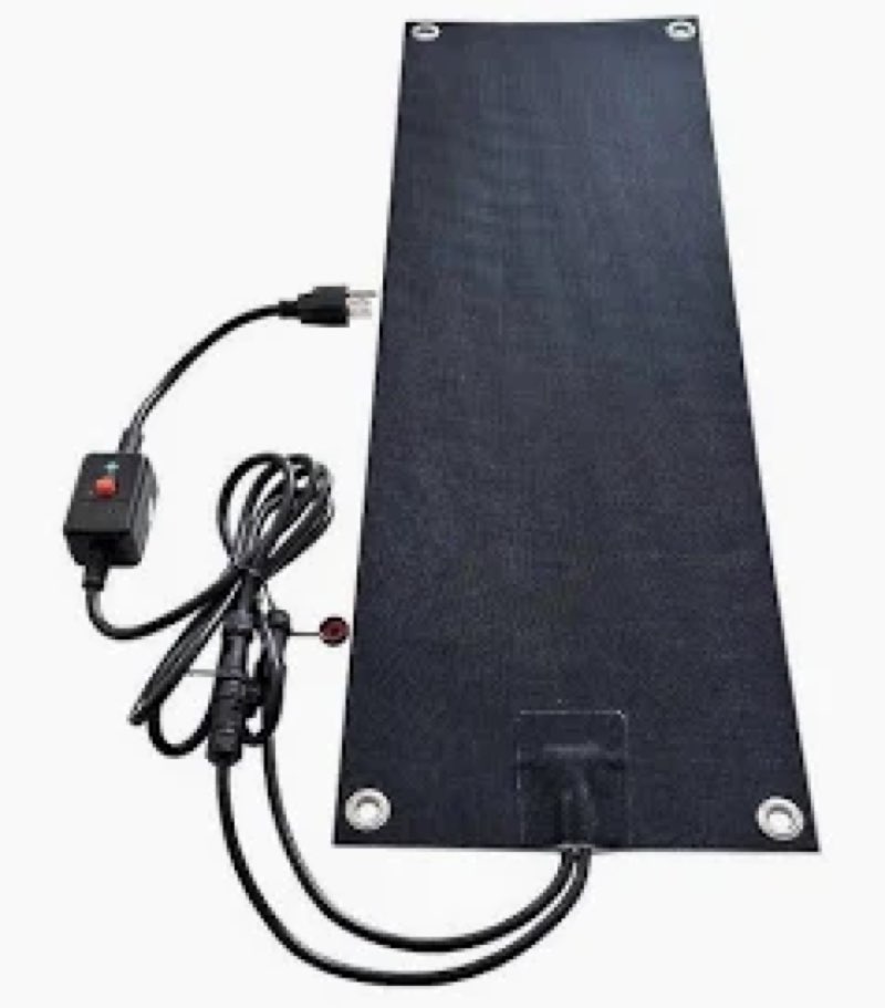 riakrum 8 pcs heated snow melting mats outdoor, 10 x 30 in winter anti-slip heated rubber mat for wa