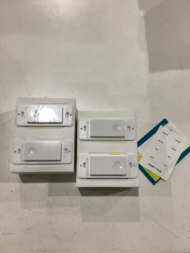 Condition photo showing New/Like New for treatlife smart switch 4 pack, 2.4ghz wifi light switch single-pole, neutral wire required, works with alexa, google home and smartthings, smart home remote control, fcc listed