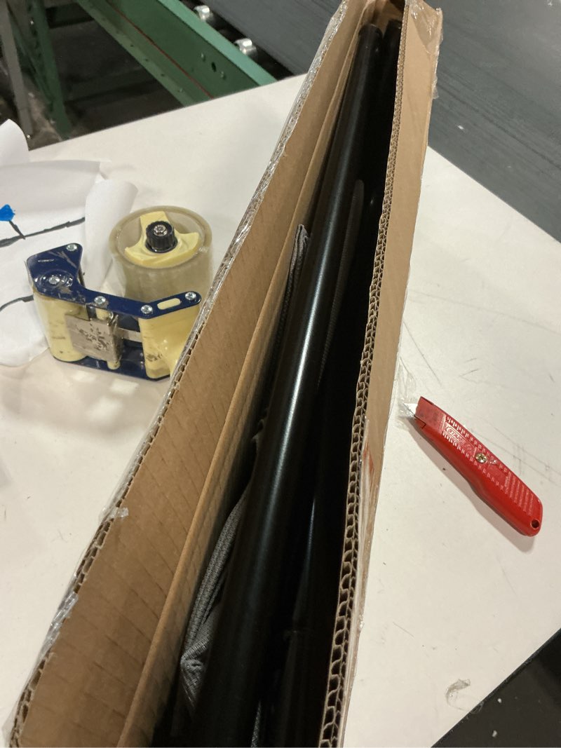 Condition photo showing As Is for Amazon Basics Breathable Cooling Elevated Dog Bed with Durable Metal Frame, Medium, 43 x 26 x 7.5 Inch, Grey Grey Medium