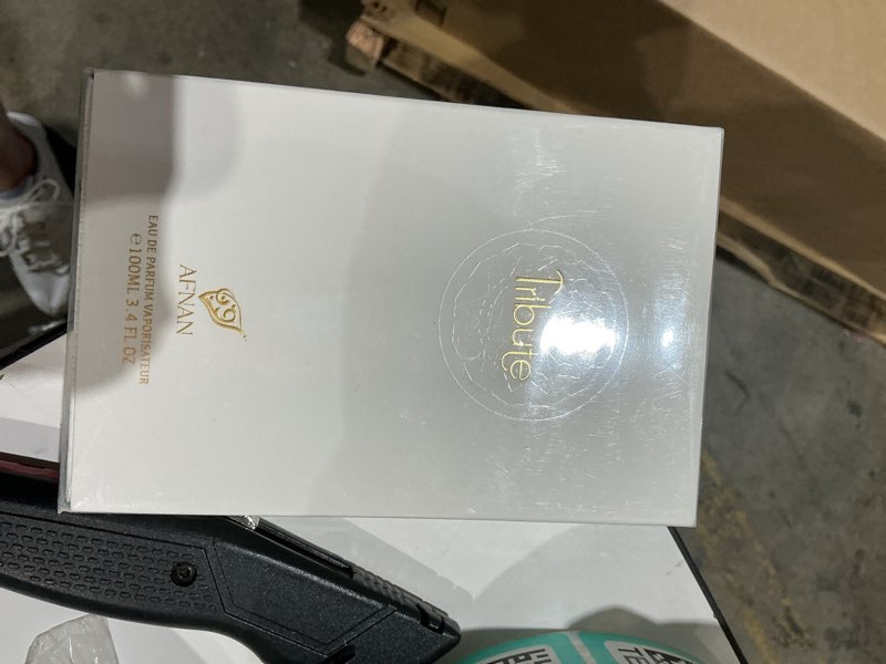 Condition photo showing Good Condition for afnan tribute white for unisex eau de parfum 100ml