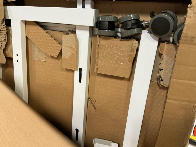 Condition photo showing Good Condition for large dry-erase rolling magnetic whiteboard - 48 x 32 inches white board height adjust double sides mobile portable easel on wheels, dry erase board with stand for office, home & classroom