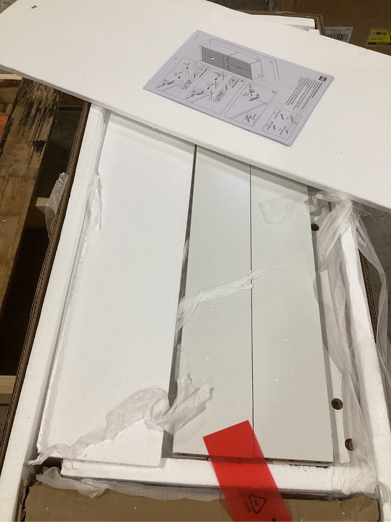 Condition photo showing Good Condition for Marsail Fluted Pantry Cabinet, 72\” Tall Modern Storage Cabinet with Adjustable Shelves, 4 Doors and 