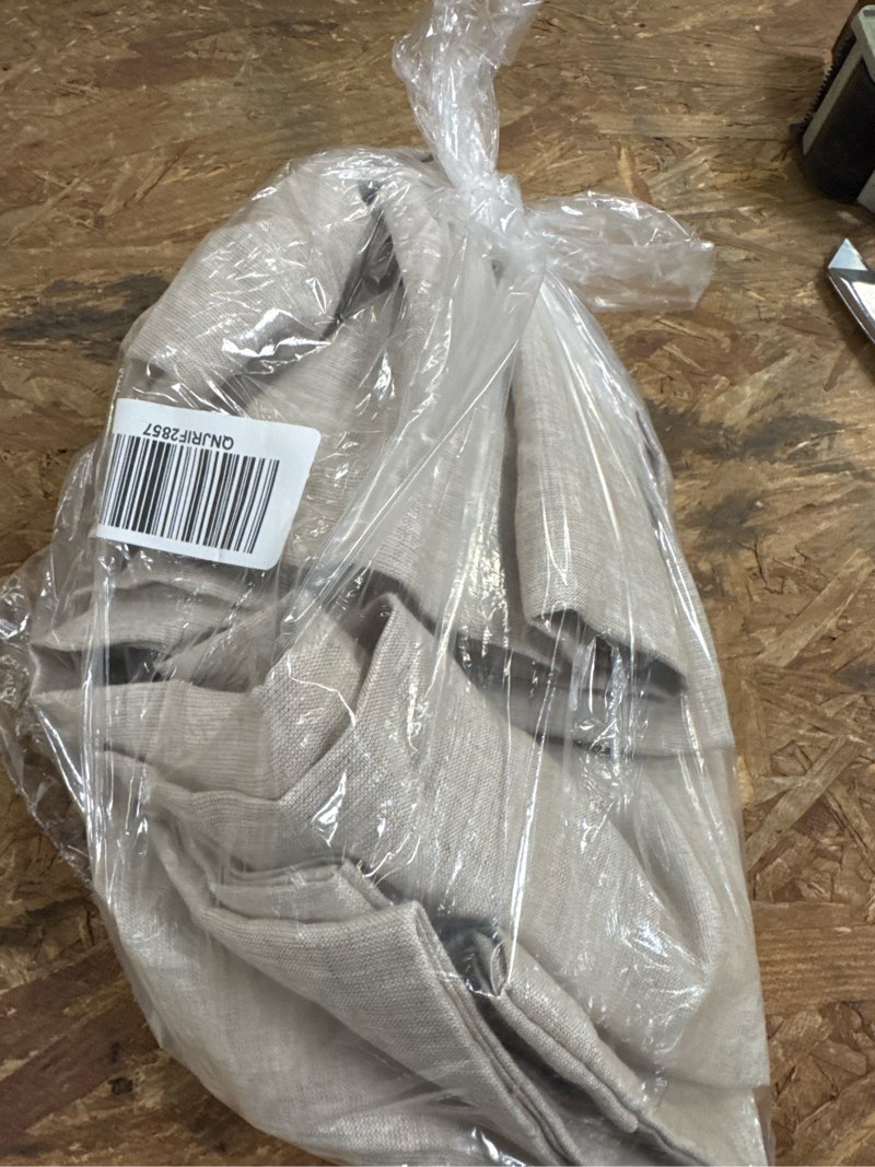 Condition photo showing Good Condition for european linen curtain, 48x84, flax