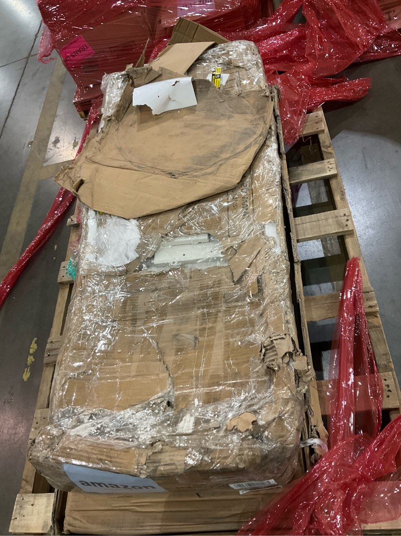 Keyluv Full Car Bed Frame with LED Lights and Charging Station, Upholstered Platform Bed with Button