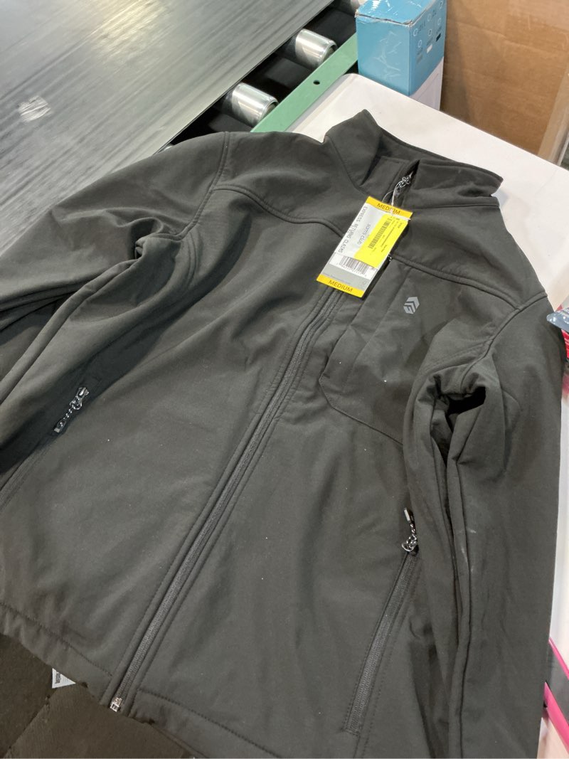 Condition photo showing Good Condition for men's softshell jacket black  size medium