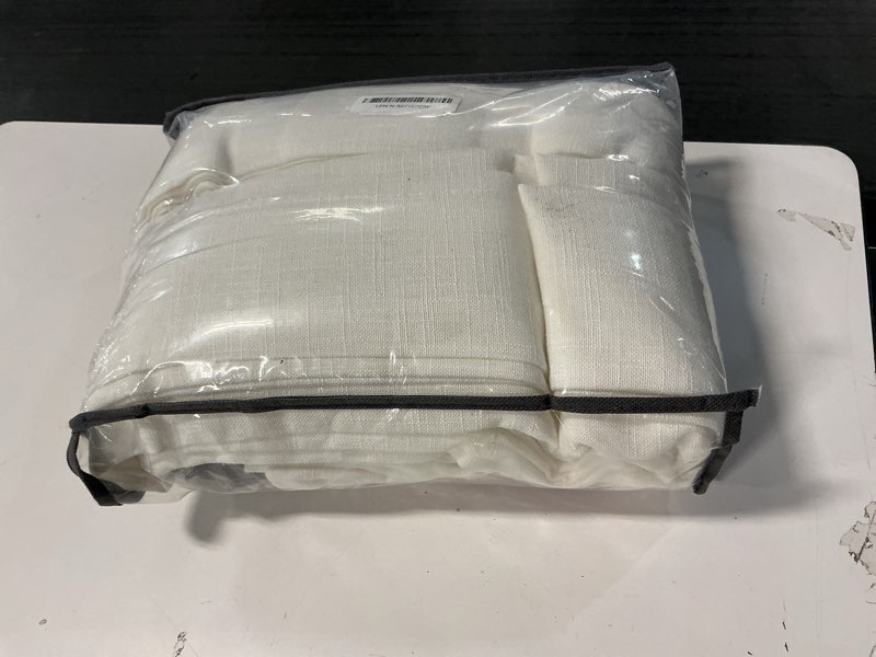 Condition photo showing Good Condition for 90 Inch Pinch Pleated Linen Curtains 2 Panel Set for Living Room Cream Natural Thick Linen Textured Drapes 90 Inches Long Pinch Pleat Drapes Birch Ivory Semi Sheer Curtain for Dining Bedroom Office Natural 40"W x 90"L (Pack of 2)