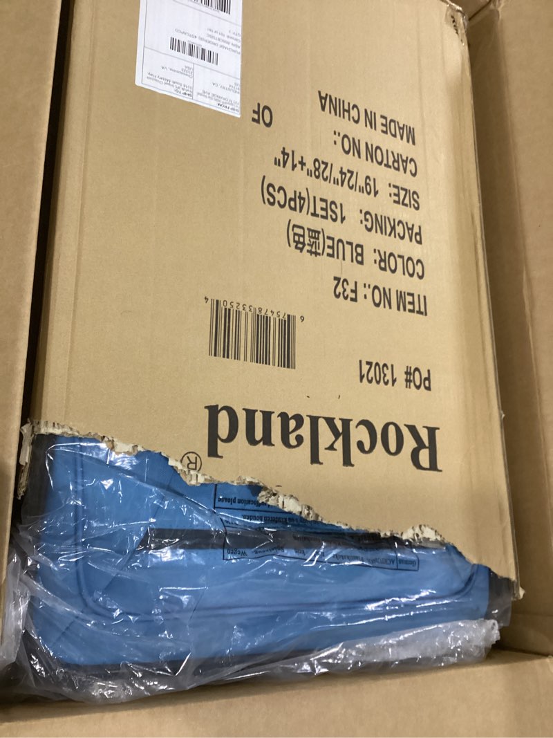 Condition photo showing Good Condition for Rockland Journey Softside Upright Luggage Set,Expandable, Blue, 4-Piece (14/19/24/28) 4-Piece Set (14/19/24/28) Blue