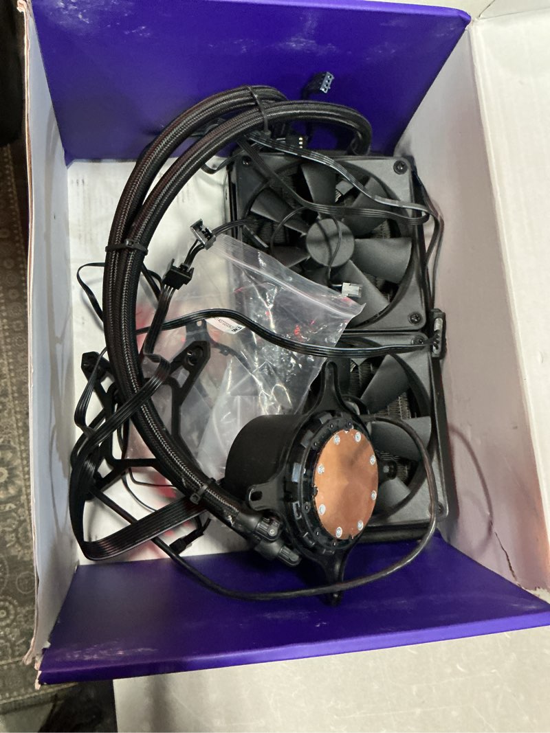 Condition photo showing Good Condition for nzxt kraken 240 - rl-kn-240-b1-240mm aio cpu liquid cooler - customizable 1.54" square lcd display for images, performance metrics and more - high-performance pump - 2 x f120p fans - black black 240mm radiator kraken