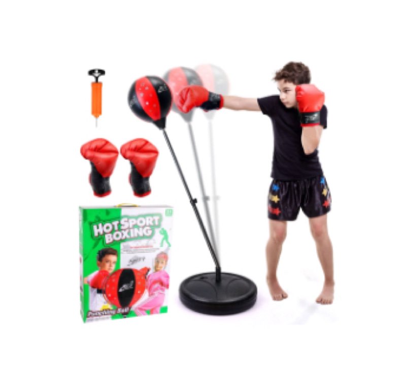 Hyperaspire Punching Bag for Kids with Boxing Gloves Adjustable Stand Kids Punching Bag Boxing Bag Set Toy for Child Boys & Girls