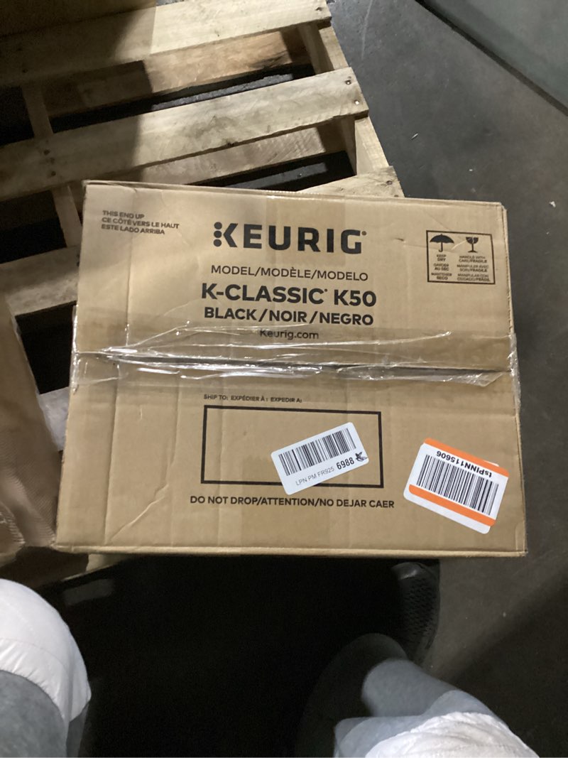 Condition photo showing New/Like New for keurig k-classic single serve k-cup pod coffee maker, with 3 brew sizes, 48oz removable reservoir, black