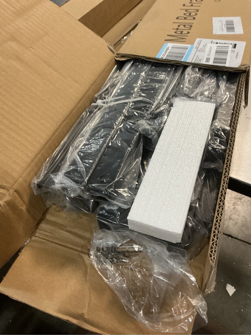 Condition photo showing Good Condition for Queen Bed Frame, 7 Inch Basics Metal Bed Frame, Heavy Duty 9-Leg Base for Box Spring and Mattress, Noise-Free, Easy Assembly, Black Queen (U.S. Standard) Modern