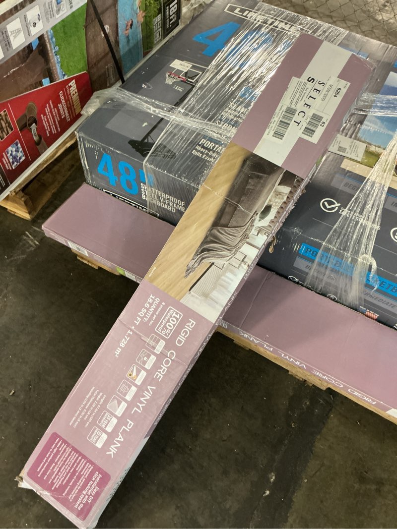 Condition photo showing As Is for rutledge 7 inch x 48 inch luxury vinyl flooring, rigid core planks, lvt tile, click lock floating floor, waterproof lvt