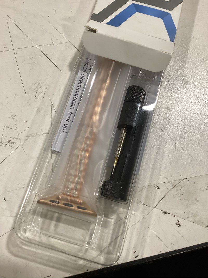 Condition photo showing New/Like New for Mazuboho Slim Bling Band Compatible with Apple Watch Bands for Women 38mm 40mm 41mm 42mm 44mm 45mm 49mm, Diamond Metal Apple Watch Band for iWatch Bands Ultra 2/Ultra Series 9/8/7/6/5/4/3/2/1/SE
