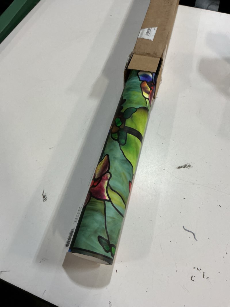 Condition photo showing Good Condition for Artscape Trellis | Privacy Window Film with Vibrant Colored Pattern | Non-Adhesive & UV Protection | Easy to Apply & Removable | 24 x 36 Inches | Made in USA