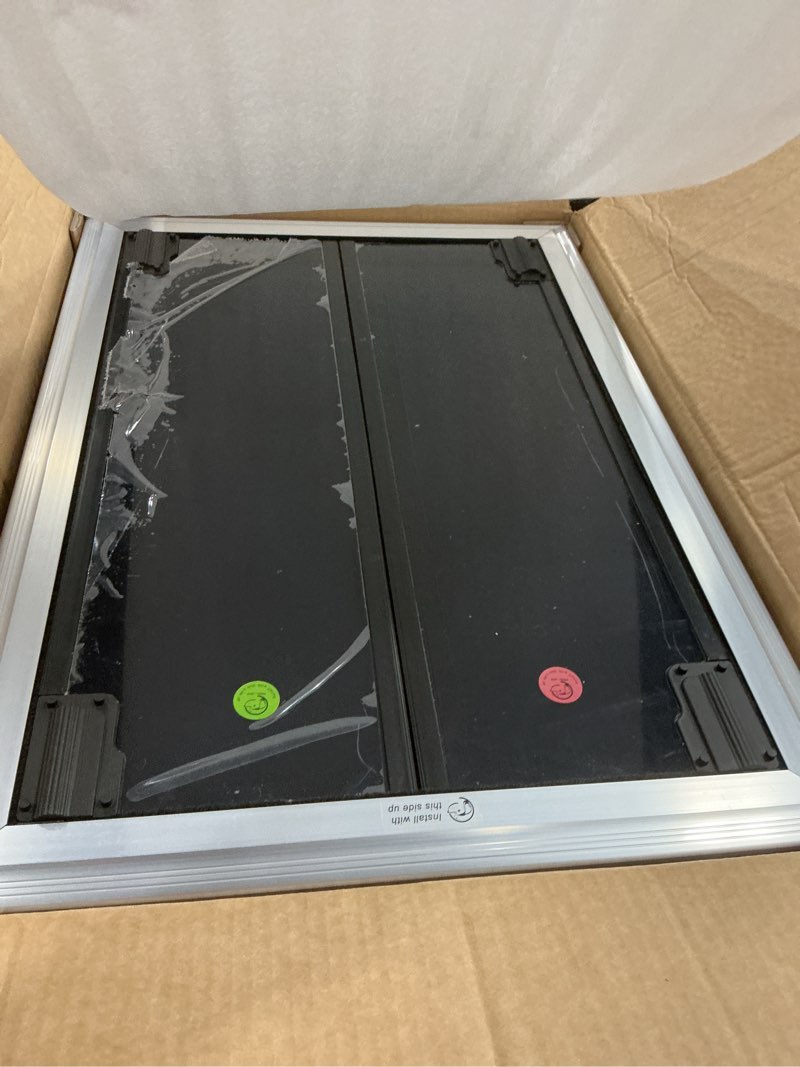 Condition photo showing New/Like New for dog door for wall, energy efficient french doggy door with aluminum frame, telescoping tunnel and magnetic flaps, easy install for walls 4"- 7 7/8" thick, xlarge x-large
