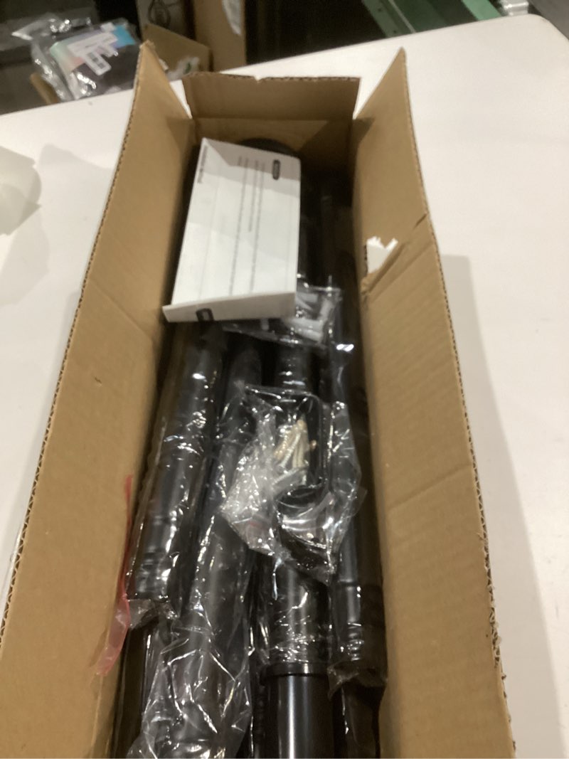 Condition photo showing Good Condition for Tension Curtain Rod Extra Long Outdoor Curtain Rod Black Shower Curtain Rods No Drilling 31-168 In?2.58-14Ft?Adjustable Spring Tension Rods Heavy Duty for Bathroom Patio Window Rust Proof 31-168" Black
