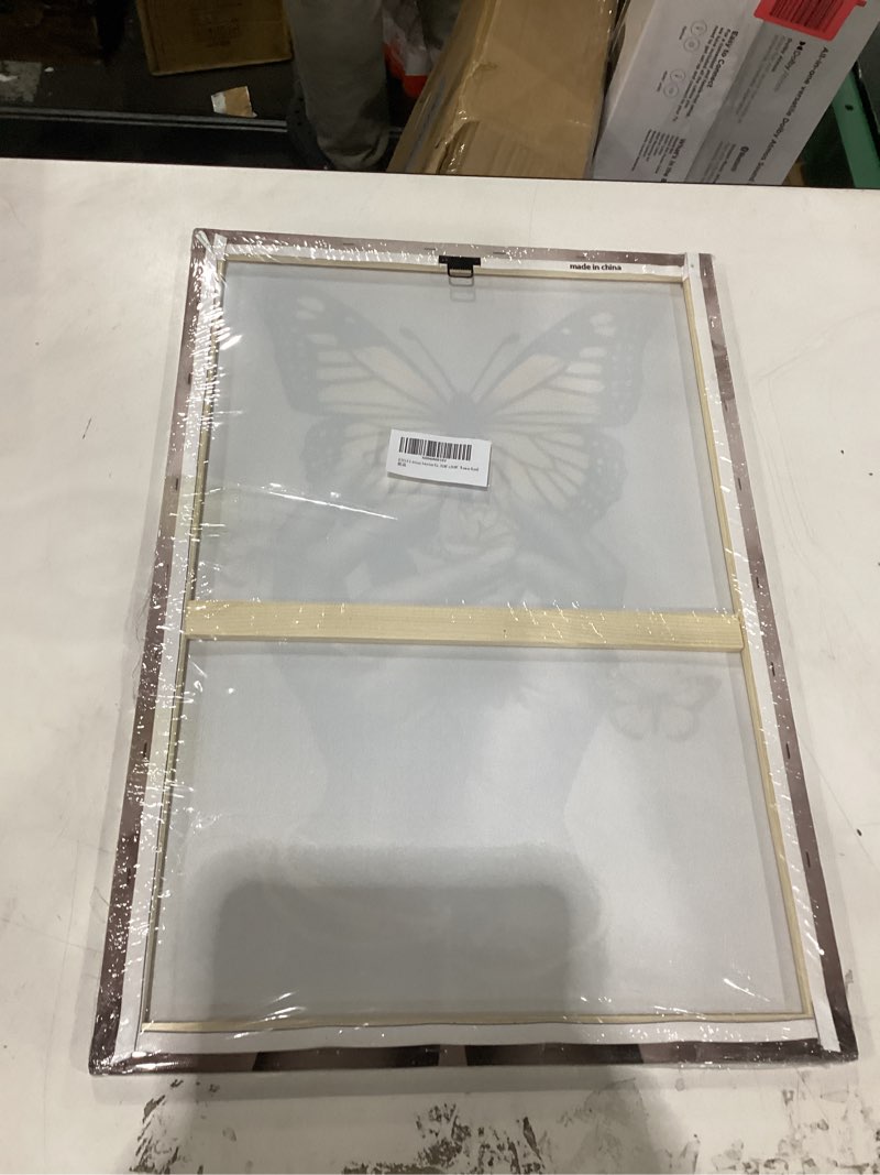 Condition photo showing Good Condition for QIXIANG African American Canvas Wall Art Black Woman Hand and Butterfly Picture Prints Black Girl Pa