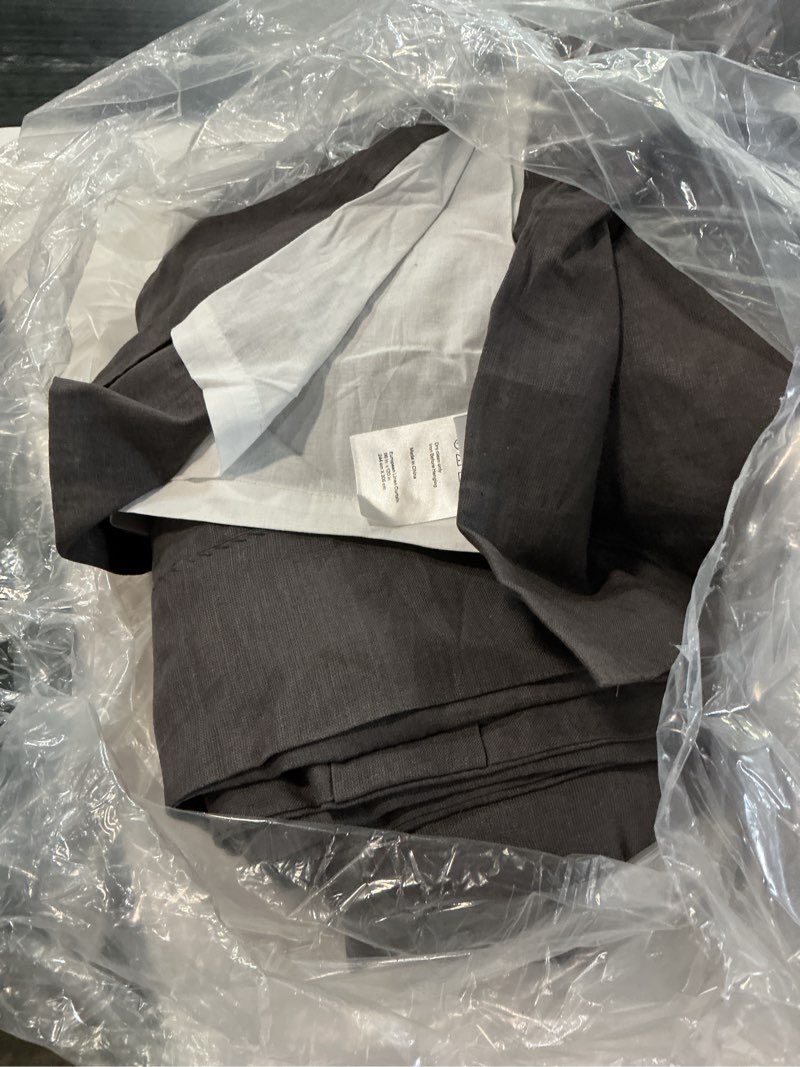 Condition photo showing Good Condition for european linen room darkening curtain - single panel color: storm(unknown size)