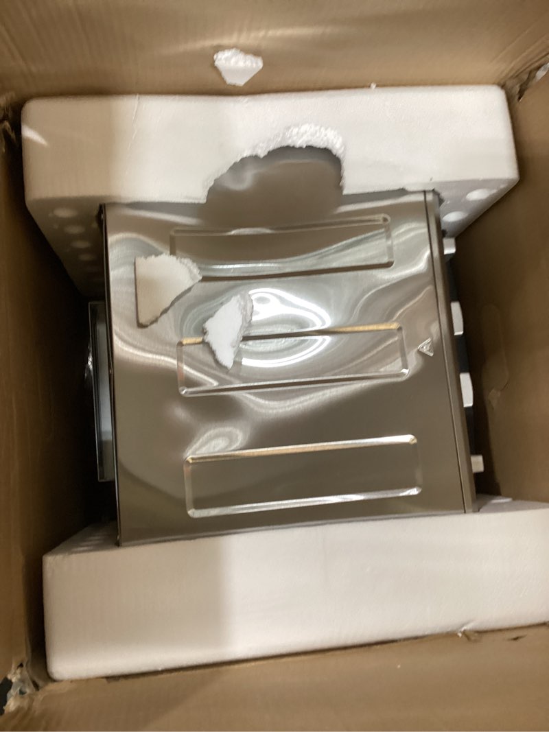 Condition photo showing New/Like New for cuisinart air fryer toaster oven, 1800w, 8-in-1 with air fry, convection, broil & warm, 0.6 cubic feet, 60-minute timer, toa-70nas, stainless steel stainless steel convection toaster air fryer oven w/ grill