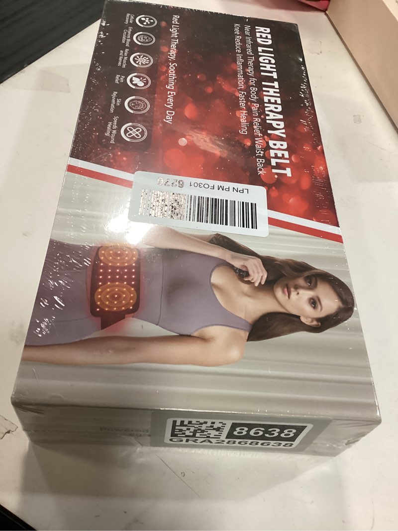 Condition photo showing New/Like New for Red Light Therapy Belt, 3 in 1 LED Bead Infrared Light Therapy for Body, Wearable Wrap with Timer for Back Shoulder Waist 660nm Red Light-Therapy & 850nm Infrared Light Device Home Use (Corded)