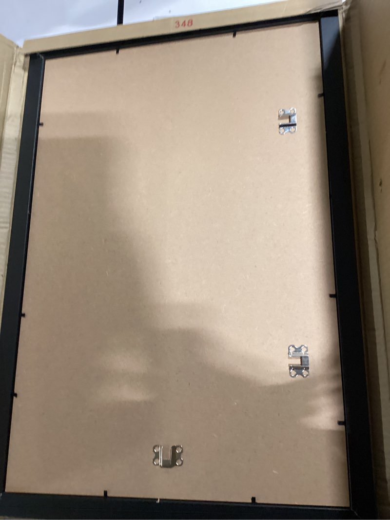 Condition photo showing As Is for lavie home 16 x 24 picture frame black poster frame,display pictures 12x18 with mat or 16x24 without mat, stable and sturdy frame and polished plexiglass, suitable for wall decoration?1 pack? 16x24 black