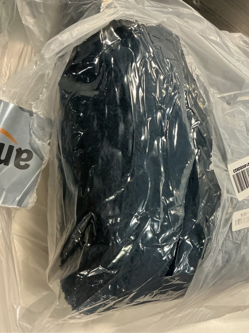 Condition photo showing Good Condition for navy blue area rugs for bedroom living room, 5x7 feet indoor memory foam rug, modern washable rugs for kids boys girls room, dorm bedside shag carpets for home decor 5' x 7' (rectangular) navy blue