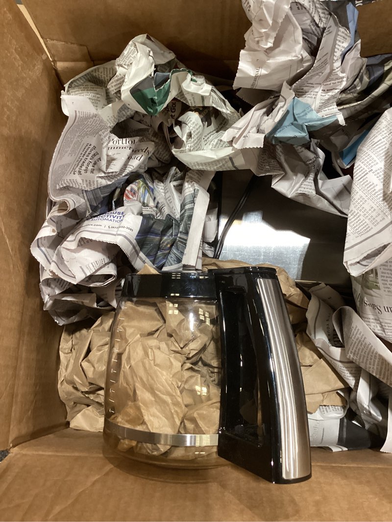 Condition photo showing As Is for Cuisinart 14-Cup Coffee Maker, Programmable PerfecTemp Glass Carafe Coffee Machine with 1-4 Cup Setting, Brew Strength Control and Pause, Stainless Steel, DCC-3200NAS 14-Cup Glass Stainless Steel
