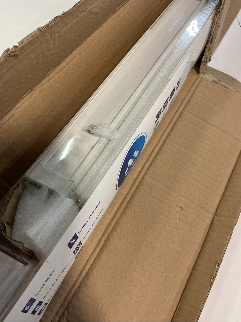 Condition photo showing New/Like New for allesin motorized roller blinds with remote control for windows, blackout smart roller shade, battery powered electric smart blinds (dark grey,h72 x w48)
