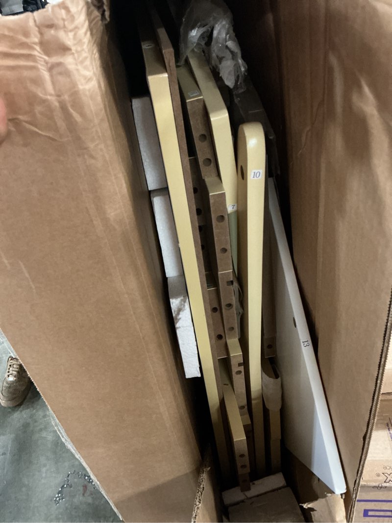 Condition photo showing As Is for kids table chairs set with storage boxes blackboard whiteboard drawing