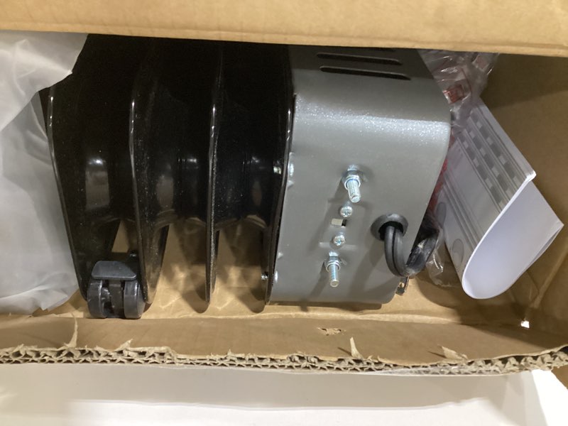 Condition photo showing Good Condition for Amazon Basics Oil Space Heater with Remote Control, Portable Radiator Heater with 7 Oil-Filled Fins Indoor Uses, 3 Heat Settings, Thermostat, Tip-Over Protection, ETL Safety Certificate, 1500W, Black Digital & Remote Control