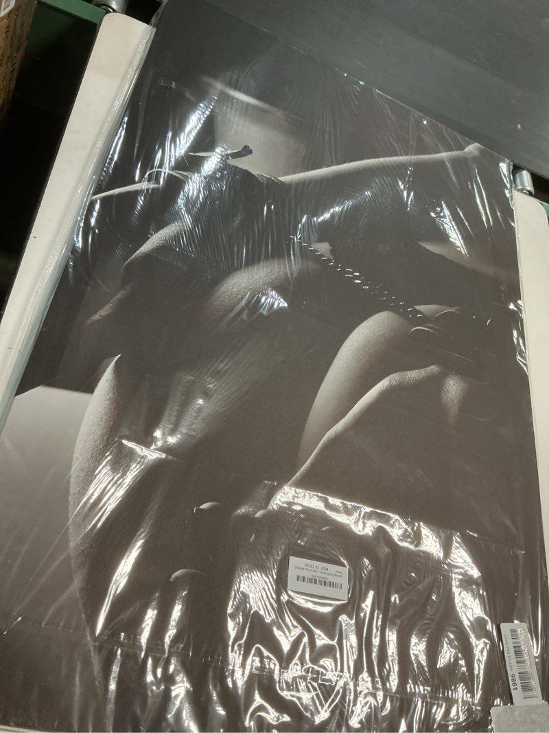 Condition photo showing Good Condition for bondage female canvas wall art black and white sexy woman nude posters wall decor erotic girl prints