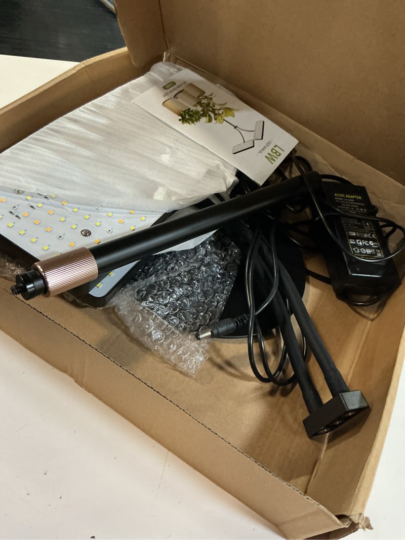 Condition photo showing Good Condition for lbw upgraded desk grow lights for indoor plants, dual-head 428 led tabletop full spectrum grow light, with 3/6/12h timer, 6 brightness levels, 3 lighting modes, height adjustable for 10-26 inches