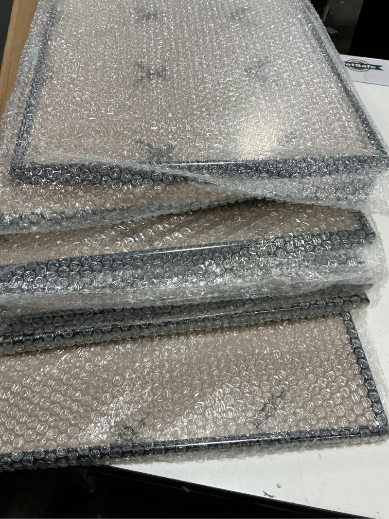 Condition photo showing New/Like New for yalikop 6 pcs 16 x 20 inches black picture frame pvc poster frames for wall mounting wall gallery picture display with suspension hook large photo frame for portraits, artwork, poster