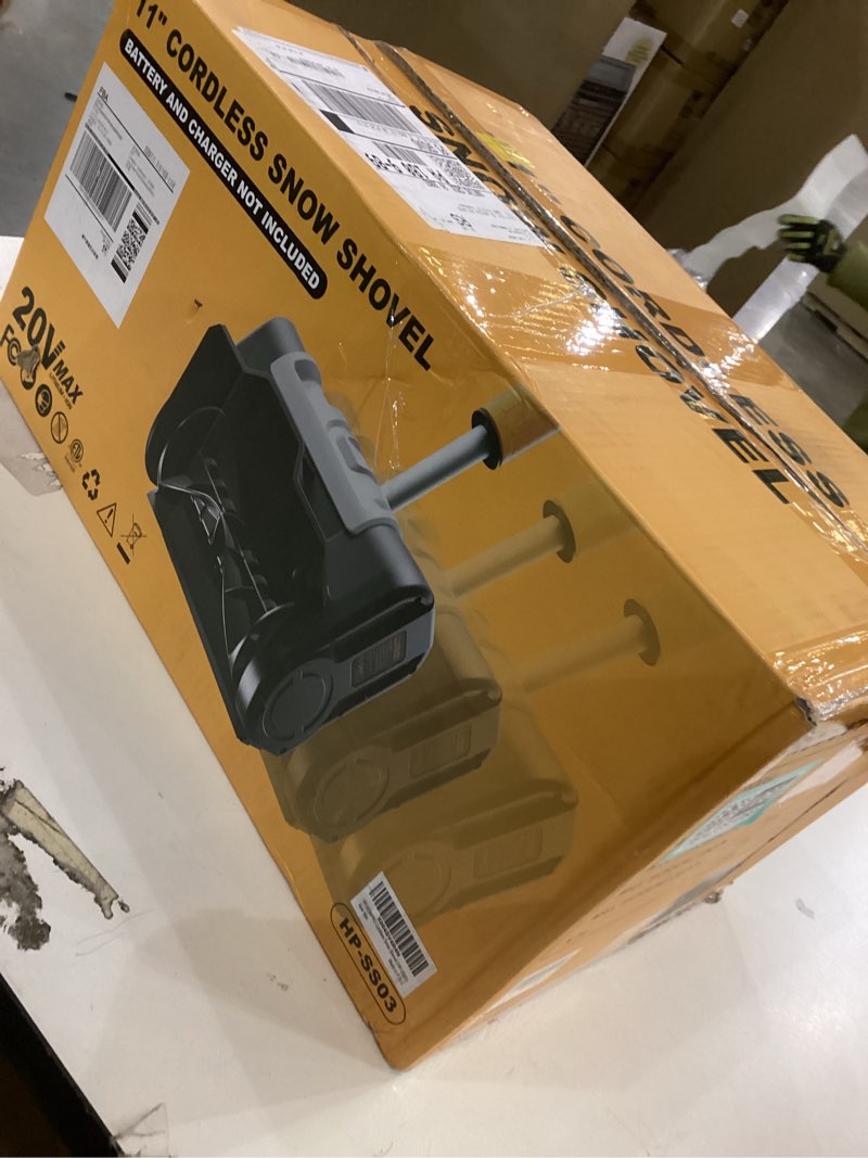 Condition photo showing New/Like New for Cordless Snow Shovel Compatible with DeWalt 20V Max Battery, 11" Electric Snow Blower w/ 20FT Max Throw & Adjustable Handle, Snow Thrower for Driveway, Deck, Patio, Steps(Tool Only) Black (Battery and charger not included)