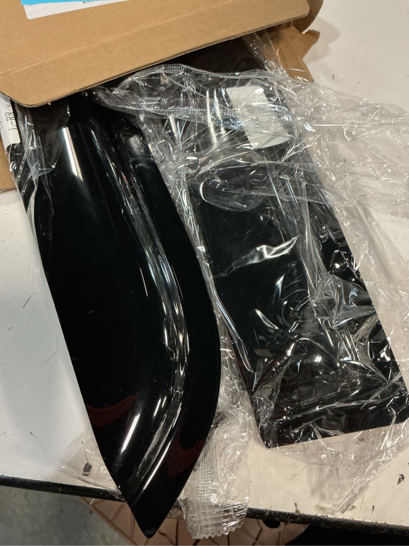 Condition photo showing As Is for window visors rain guards for 2019-2026 dodge ram 1500 crew cab (new body style), out-channel window vent wind deflectors visors shades for 19-26 ram 1500 full-size cab 2019-2026 ram 1500 crew cab