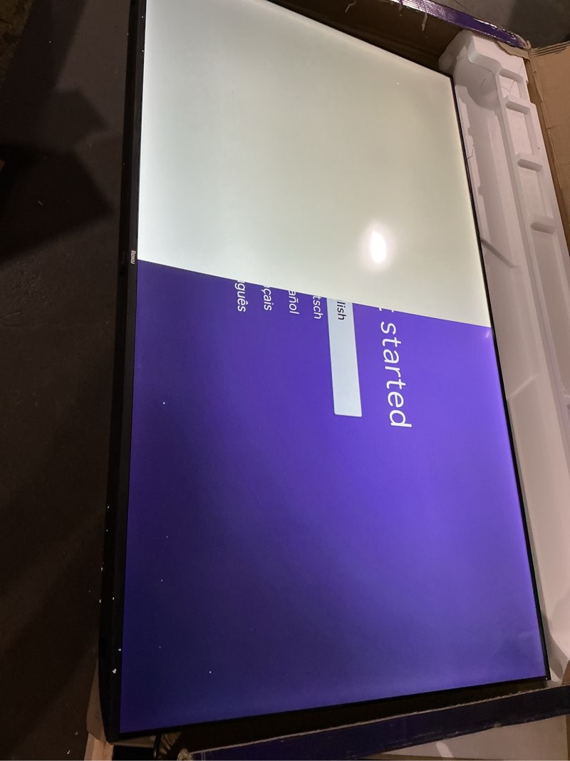 Condition photo showing As Is for unknown display error roku smart tv – 65-inch select series, 4k hdr tv – rokutv with enhanced voice remote – flat screen led television with wi-fi for streaming live local news, sports, family entertainment