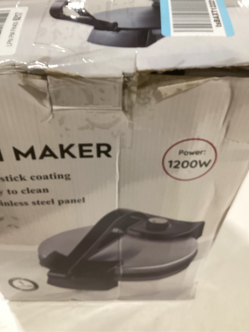 Condition photo showing New/Like New for 10inch Compact Roti Maker Machine, Electric Tortilla Maker with FREE Roti Warmer and Comfortable Handle, Electric Tortilla Press to make Roti, Chapati, Tortilla, Tortillera AC 110V 50/60Hz 1200W