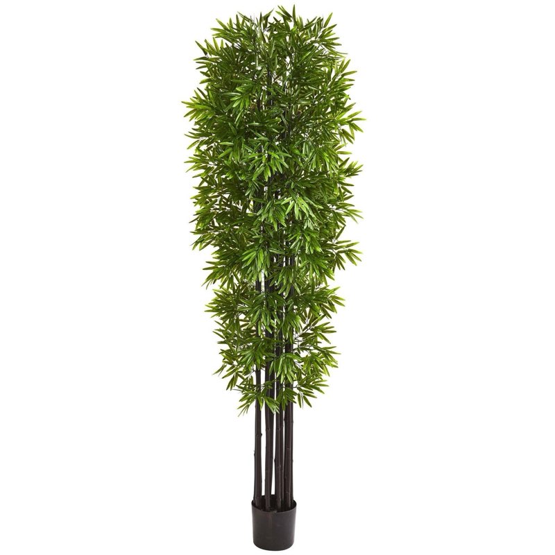 7’ Bamboo Artificial Tree with Black Trunks UV Resistant (Indoor/Outdoor) 