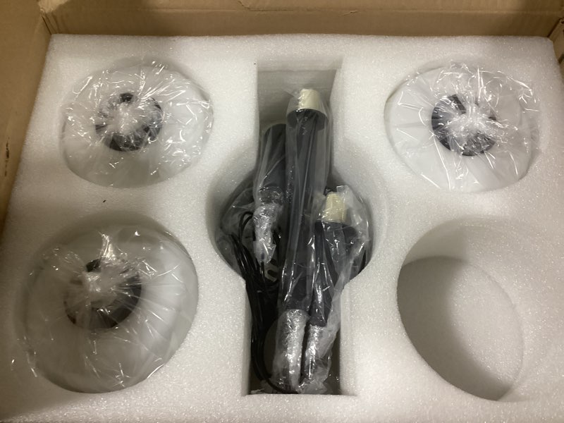 Condition photo showing Good Condition for 3-Light Black Glass semi Embedded Ceiling Light Suitable for Living Rooms, bedrooms, corridors, Dining Rooms, Dining Rooms, Bubble Ball Ceiling Light (DIY Design is Available) 18in (3-Lights)