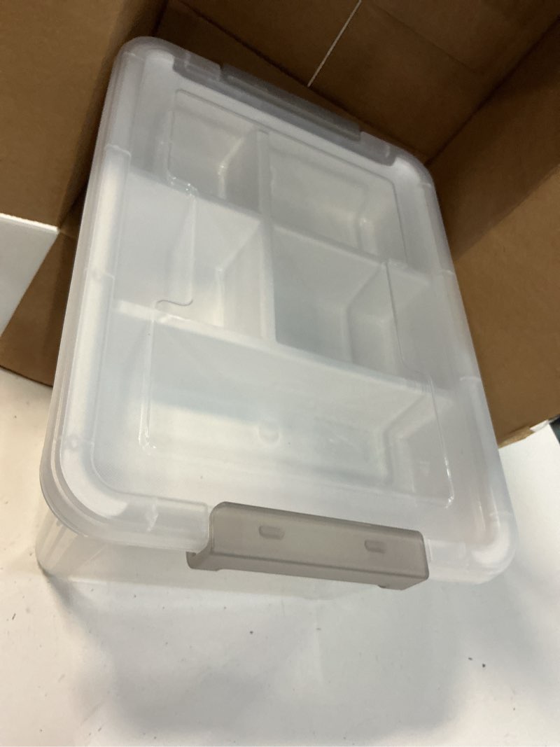 Condition photo showing Good Condition for citylife 17 qt plastic storage box with removable tray craft organizers and storage clear storage container for organizing bead, tool, sewing, playdoh 17 qt- 1 pack