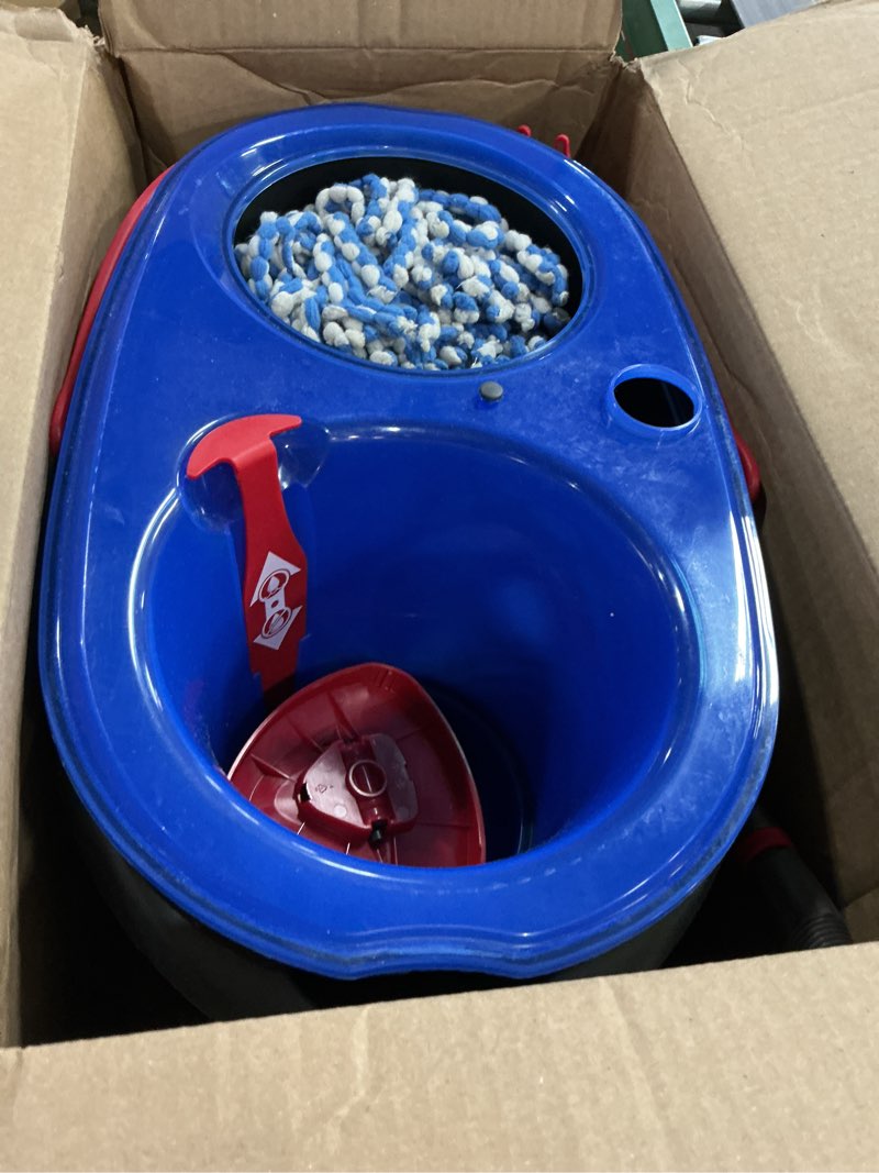 Condition photo showing As Is for o-cedar rinseclean spin mop & bucket system | clean with water | removes 99% of bacteria