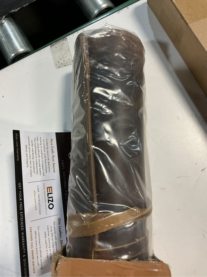 Condition photo showing New/Like New for elizo leather knife roll bag professional chef knife case, durable knife sheath holder, cooks & culinary tools carrying storage, portable knife wrap - 4 slots standard