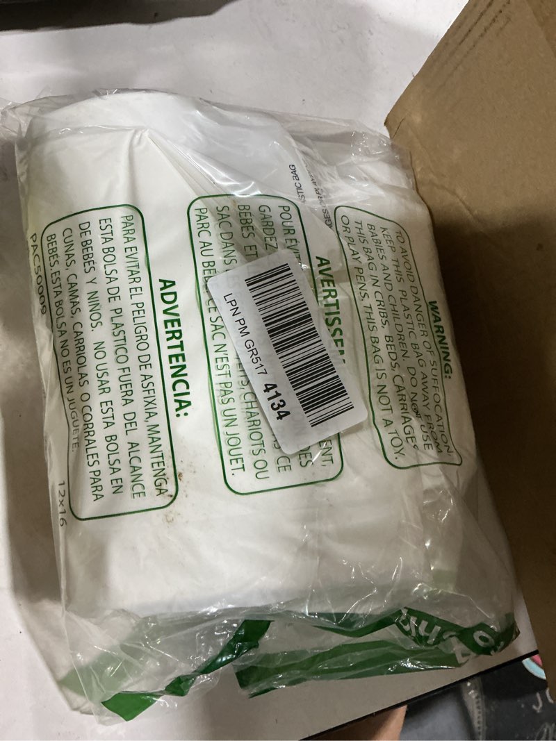 Condition photo showing As Is for auros premium plastic tablecloths 10 pack, 54 x 108 inch rectangle disposable table covers for 8ft tables, thick & durable, waterproof & spill-proof, easy cleanup for parties, wedding, pure white pure white 54" x 108" rectangle