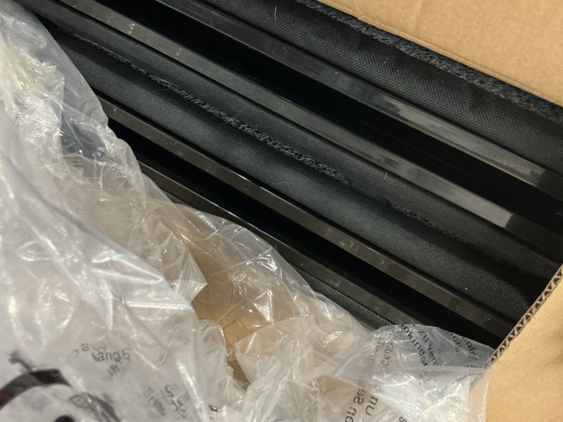 Condition photo showing As Is for Dog Ramp for Car 71'' X-Long & 17.2" Wide Folding Dog Ramps for Large Dogs with Non-Slip Rug Surface Portable Dog Car Ramp for SUV Car & Truck, Outdoor Dog Ramp Up to 250 LBS 71" L x 17.2" W with Dog Pattern Upgraded
