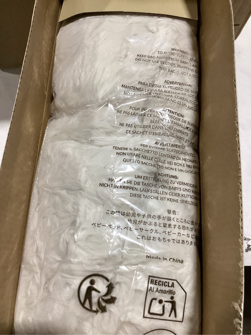 Condition photo showing Good Condition for eheyciga soft cat couch bed for indoor cats, fluffy small dog bed with removable washable cover, bolster pet sofa, waterproof and non-slip, 23" x 23"x 7", cream 23"l x 23"w x 7"th cream