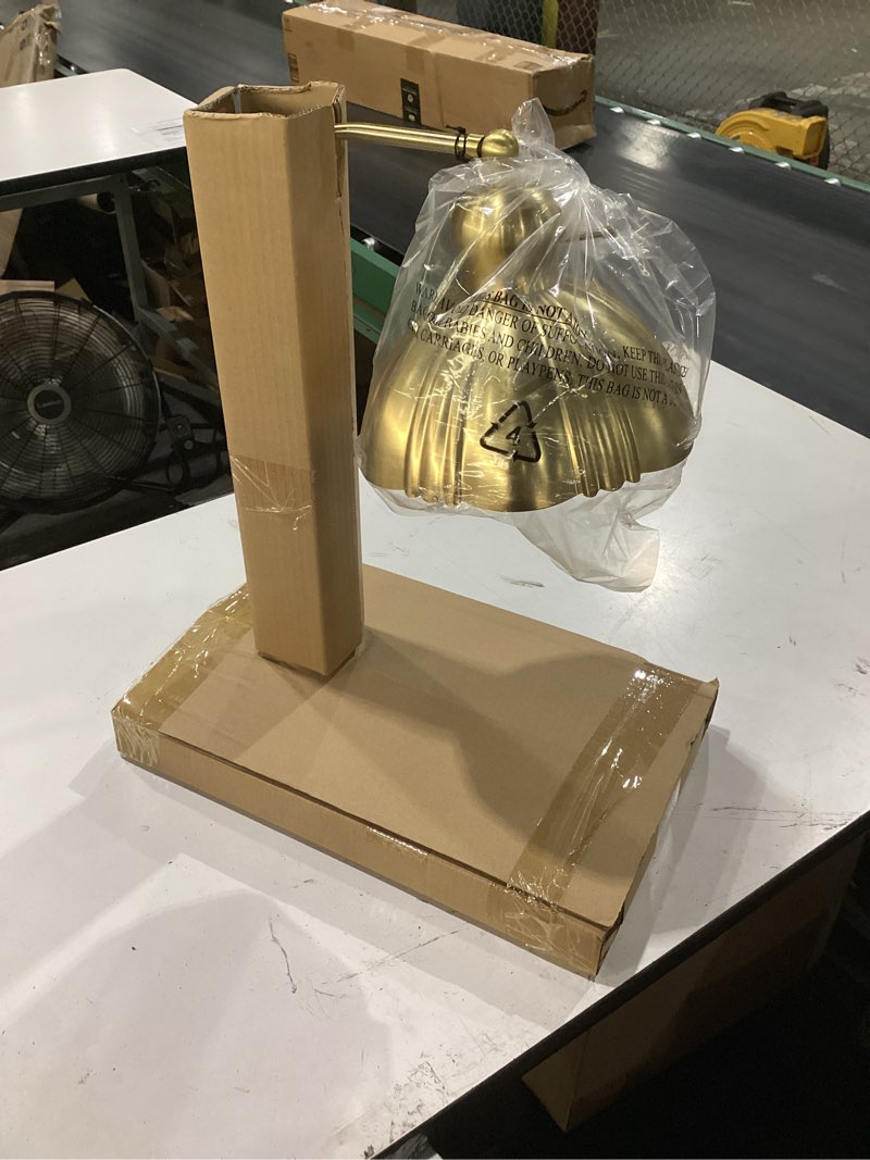 Condition photo showing New/Like New for fluted scallop brass table lamp - hearth & hand™ with magnolia